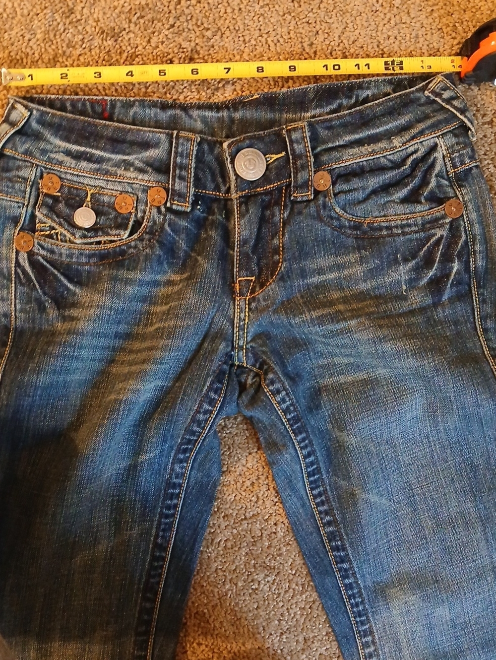True Religion Ladie's Joey Big T "Dusty Road" Flare Leg Jeans Size:6 - Picture 10 of 16